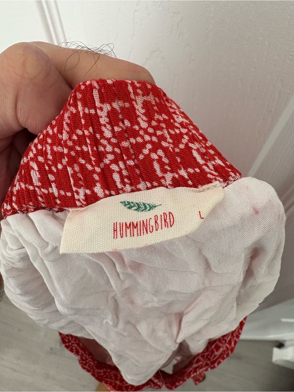 Hummingbird Textured Button-Front Red Maxi Skirt - Picture 3 of 3